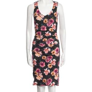 Nicole Miller Floral Knee Length Sheath Dress size 2